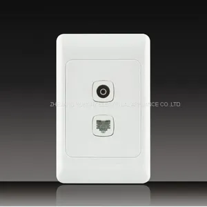 Push Button Wall Switch Socket Digit Telephone Socket With Data Socket thumbnail-3