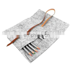 2018 New Style Roll up Felt Pencil Pouch With Customized Logo thumbnail-7