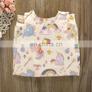 Baby Clothes Summer Fall Unicorn Pattern Rompers Baby Romper thumbnail-5