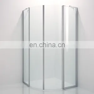 8MM 10MM 12MM 15MM 19MM Tempered Curved Glass Shower Door thumbnail-1