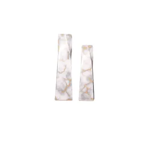 Grey Gold Marbling Chinese Modern Simple Large Ceramic Flower Vase For Living Room Decor thumbnail-5