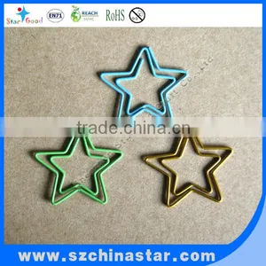 PET Coated Iron Wire Star Shape Paper Clip Assorted Color thumbnail-1