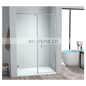 YEKALON Bathroom Shower Room Complete Frameless Tempered Glass Shower Enclosure thumbnail-1