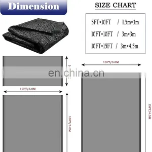 Outdoor Flat Sun Shade Netting 2 Pin 60%-70% Shading UV Fabric Garden Car Patio Cover Greenhouse Agriculture Net Mesh thumbnail-2