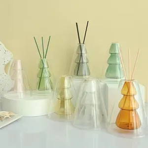 Custom Transparent Crystal Glass Christmas Gift Aroma Room Fresher Reed Diffuser thumbnail-1