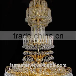 Hotel Villa Lobby Big Crystal Chandelier thumbnail-1