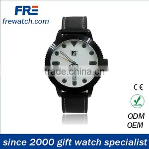 2015 Fashion Design Big Case Alloy Watch With Leather Strap Vogue Alloy Watch Men thumbnail-1
