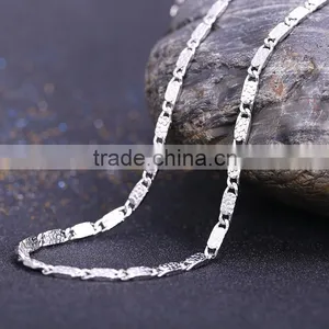 Fashion Jewelry Rhodium Plated Cheap Simple Design Chain Necklace thumbnail-2