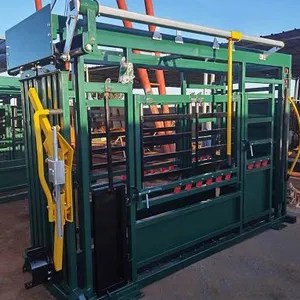 High Quality Heavy-Duty Cattle Crush Equipment With Weighing Scale Squeeze Chutes for Animal Husbandry Fencing Trellis & Gates thumbnail-3