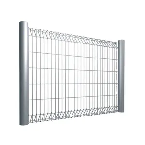 Carbon Steel Posts Easily Assembled Rail Galvanized Fence 3d Curved Fence thumbnail-4