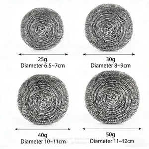 Wholesale Stainless Steel Scourer Kitchen Clean Steel Scourer Ball thumbnail-2