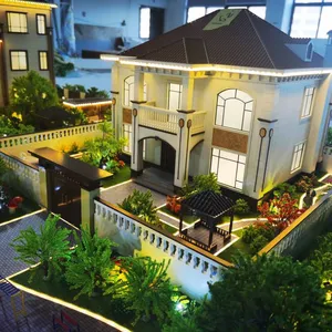 Handcrafted Self-built Villa Sand Table Model, High-precision Architectural Miniature Landscape, Customized Appearance and Layout Design Display Prop thumbnail-1