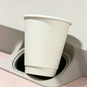 Hot Drink Paper Cup With Rolled Rim and Anti-Slip Sleeve for Takeaway thumbnail-1