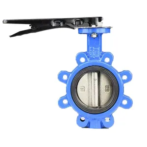 Factory Direct Manual Convex Ear Soft Seal Butterfly Valve, Rubber Clamp Butterfly Valve, High-quality thumbnail-2