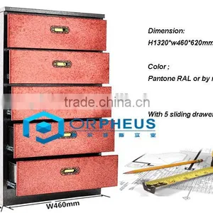 Godrej Drawer Cabinet Designs Steel Filing Cabinet Luoyang Office Metal 5 Drawer File Cabinet thumbnail-6