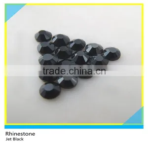 New Design Hot Fix Jet Black Glass Stone Flatback Round 8mm Loose Rhinestone thumbnail-1