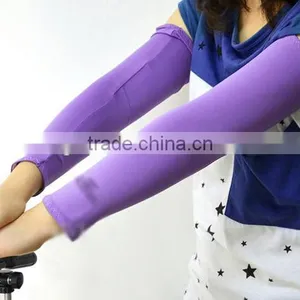 Purple Girl Lady Woman Bike Bicycle Riding UV Sun Protection Arm Sleeves thumbnail-1