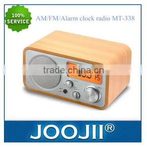 2016 Wooden Portable Alarm Clock Retro Am/fm Radio thumbnail-1