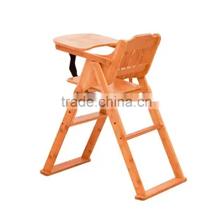High Quality Advanced Child Adjustable Wooden Baby Feeding High Chair Lifting Baby Chair thumbnail-3