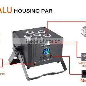 Hot Sale Battery Powered 4in1 RGBW Aluminum Housing LED PAR Stage Light thumbnail-3