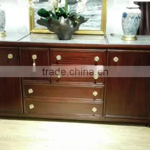 Vintage Style Modern Marble Top Living Room Furniture Solid Wood Cabinet Corner thumbnail-1