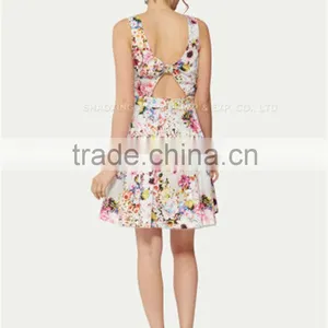 China Manufacturer Digital Printing Backless Teenage Party Dress thumbnail-2