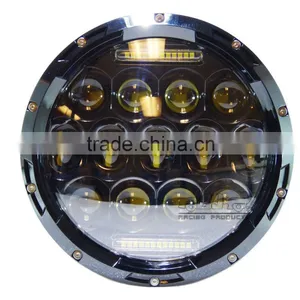 BJ-HL-016 Top Sale 75w 7 Inch Round HID LED Jeep Wrangler Headlight thumbnail-2