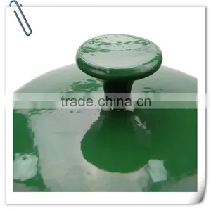 Green Enamel Cast Iron Round Casserole thumbnail-4