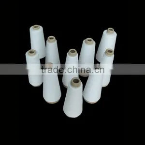26S/1 Raw White 100% Virgin Poly Spun Polyester Yarn for Knitting thumbnail-1