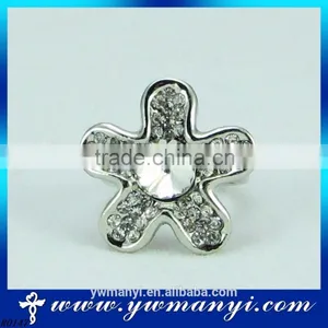 Standards Hight Quality Fashion Sparkling Jewleries Silver Flower Ring For Women R0147 thumbnail-1