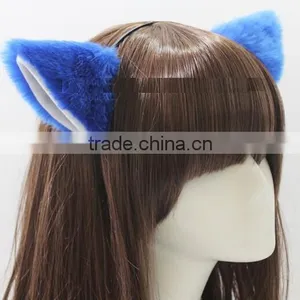 CAT Ears Hair Clip , White Lining, for Cosplay Costume Party Halloween thumbnail-3