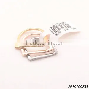 Rhinestones Three Rings a Set Crystal Ring thumbnail-1