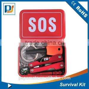 SOS Emergency Outdoor Equipment Field Survival Kit Box Self-Help Camping Tool thumbnail-1