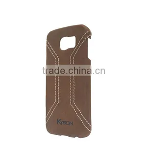 Real Natural Leather + Hard Case Cover For Samsung Galaxy S6 Edge Plus thumbnail-2