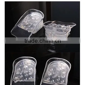 5 Layers PU Gel Soon Taller Shoe Insole/Cushions Thicken Pure Silicone Height Increasing Heel Pads thumbnail-1