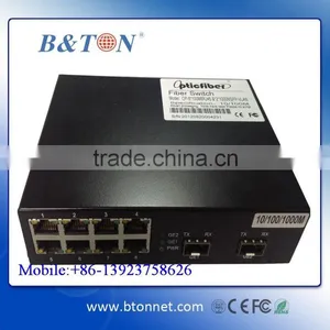 1000M Fiber Optical Ethernet Switch 2ports SFP+ 8ports RJ45 Ethernet Switch thumbnail-1