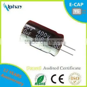 100uF 400v 22*30 20% Aluminum Electrolytic Capacitor for ECB thumbnail-1