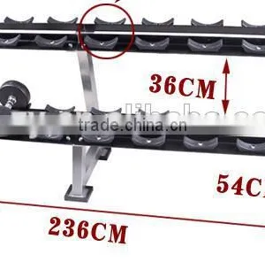 Factory Sales 2-tier Horizontal Dumbbell Rack thumbnail-1