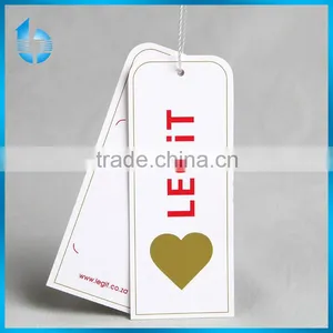 Circle Paper Hangtag With Gold Stampling for Girl's Dress thumbnail-1