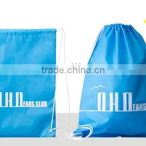 Custom Logo Printed Drawstring Polyester Shoe Bag Backpack thumbnail-2