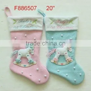 20" Rocking Horse Baby Xmas Stocking thumbnail-1