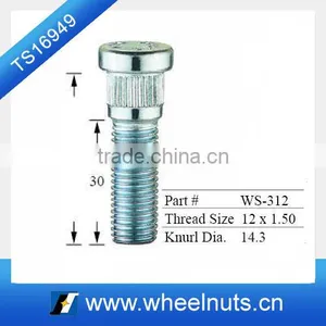 43.7mm Length Wheel Knurl 10.9 Grade Wheel Stud thumbnail-1