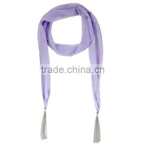 Wholesale Simple Rainbow Color Easy to Carry Soft Scarf thumbnail-2