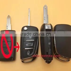 Hot Sale Products--Citroen 3 Button Modified Flip Remote Key Blank With NE73 206 Blade- 3Button -Trunk- With Battery Place (No L thumbnail-1