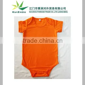 100% Cotton Short Sleeve Blank Baby Rompers Plain Baby Rompers thumbnail-2