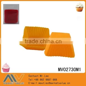 KITCHEN ECO- FRIENDLY HOT SELLING SQUARE TYPE SHAPE SILICONE COLORFUL HIGH HOT CAKE MOULD MOLD IN PVC BOX thumbnail-1
