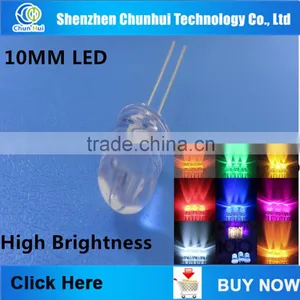 2016 Wholesales Ultra Bright Through Hole Outdoor Led 10mm White thumbnail-1