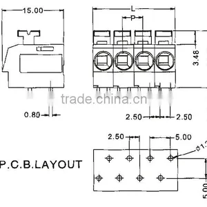 High Quality DA804-500 Custom Screw-less Terminal Blocks Electric Connectors With UL UDE CE CQC Certificate thumbnail-5