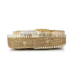 New Agate Gold Crystal Clutches Party Stone Evening Clutch Hard Shell Evening Clutch (88186A-G) thumbnail-4