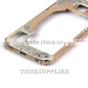 New Design for Samsung Rose Gold Middle Plate With Diamond for Samsung s6 Grand Housing thumbnail-3